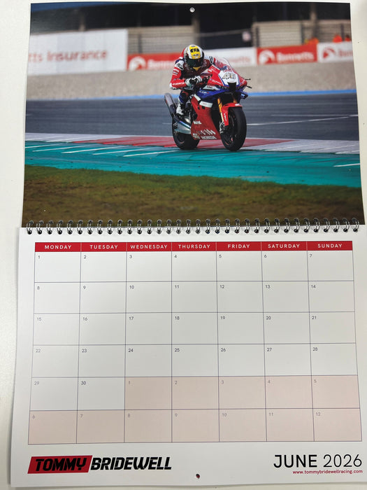 2026 Tommy Bridewell Calendar