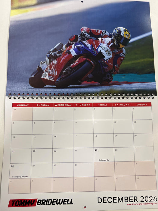 2026 Tommy Bridewell Calendar